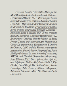  - Fernand Baudin Prize 2013 / Prix Fernand Baudin 2013 / Fernand Baudin Prijs 2013 