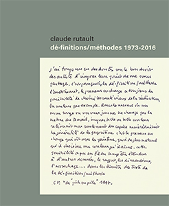 Claude Rutault - Dé-finitions/méthodes 