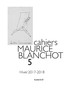  - Cahiers Maurice Blanchot #05