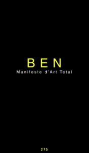 Ben Vautier - Manifeste d\'Art Total - Edition de tête