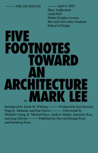 Mark Lee - Five Footnotes Toward an Architecture 