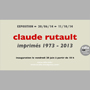 Claude Rutault - Imprimés 1973-2014