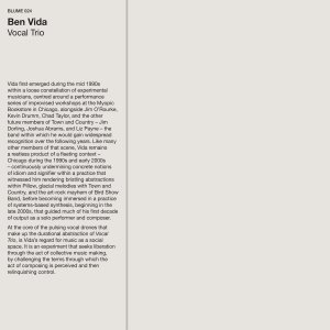 Ben Vida - Vocal Trio (vinyl LP)