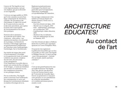 Architecture educates!