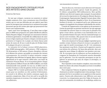 Nos paris critiques