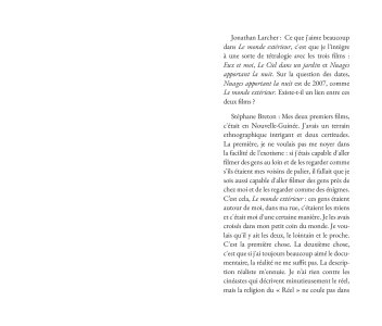 Le monde extérieur
