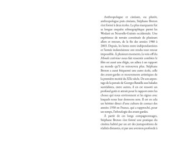 Le monde extérieur
