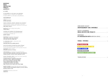 Media Architecture Projects