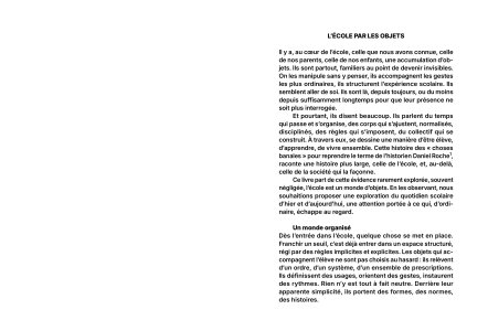 Une journée d'école