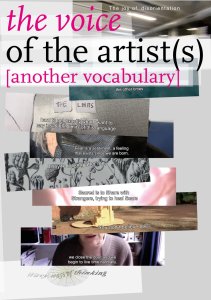 The voice of the artist(s) - Another vocabulary