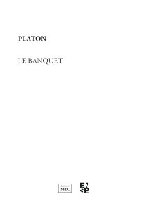 Platon - Le Banquet 