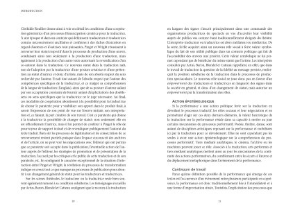 Traduire la performance / performer la traduction