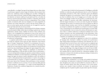 Traduire la performance / performer la traduction