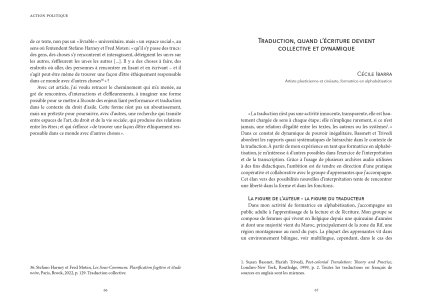 Traduire la performance / performer la traduction