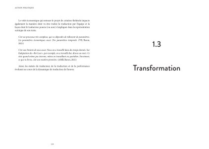 Traduire la performance / performer la traduction